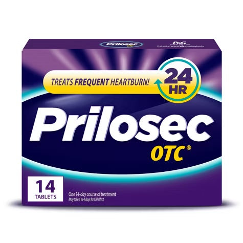 Prilosec OTC Omeprazole 20mg Delayed-Release Acid Reducer for Frequent Heartburn Tablets