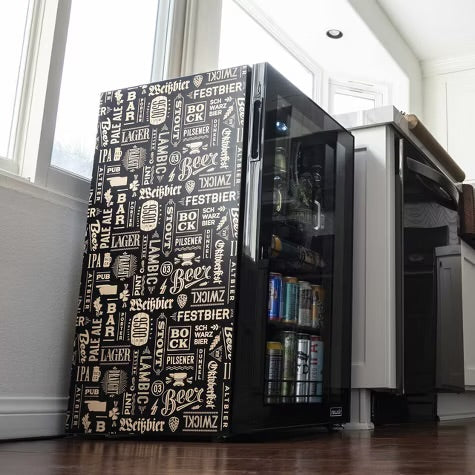 Newair Split Shelf Mini Fridge, Freestanding 126 Can Beer Fridge, Chills Down to 37 Degrees