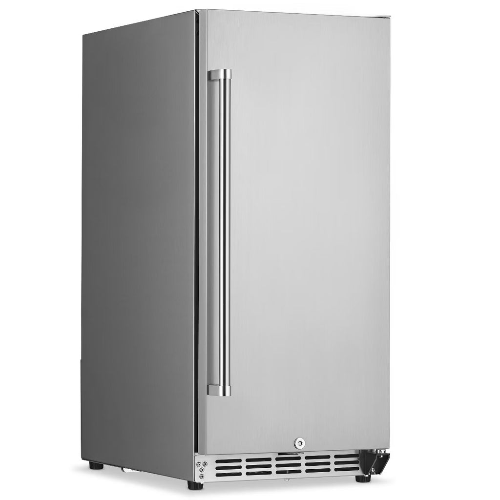 Newair 15" 3.2 Cu. Ft. Commercial Stainless Steel Built-in Beverage Refrigerator, Weatherproof and Outdoor Rated, ENERGY STAR, Fingerprint Resistant