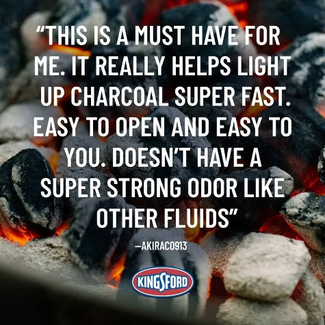 Kingsford 32oz Odorless Charcoal Lighter Fluid Bottle: Quick BBQ Start, No Aftertaste