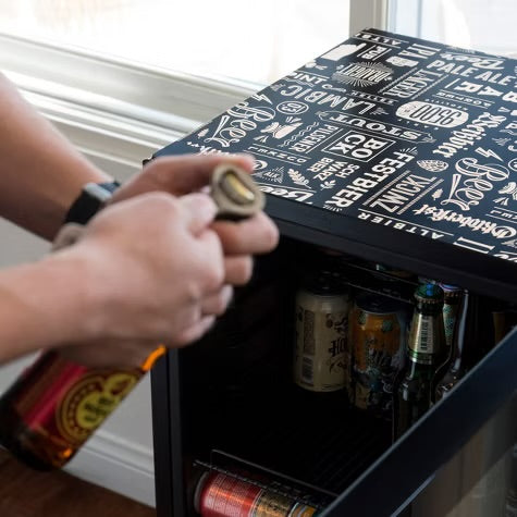 Newair Split Shelf Mini Fridge, Freestanding 126 Can Beer Fridge, Chills Down to 37 Degrees