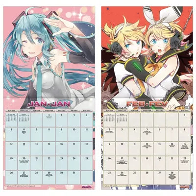 Calendrier mural bilingue français Hatsune Miku 2025 de Trends International 