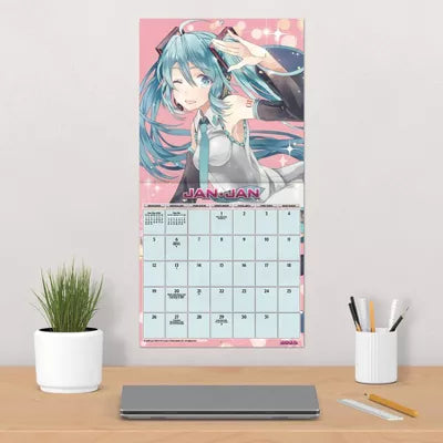 Calendrier mural bilingue français Hatsune Miku 2025 de Trends International 
