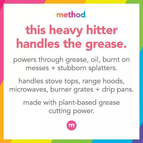Method Lemongrass Cleaning Products Kitchen Degreaser Spray Bottle - 28 fl oz