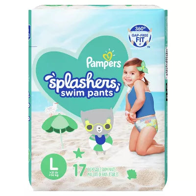 Pampers Splashers Disposable Swim Pants - (Select Size and Count)