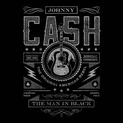 Men's Merch Traffic Johnny Cash Short Sleeve Crewneck T-Shirt - Black