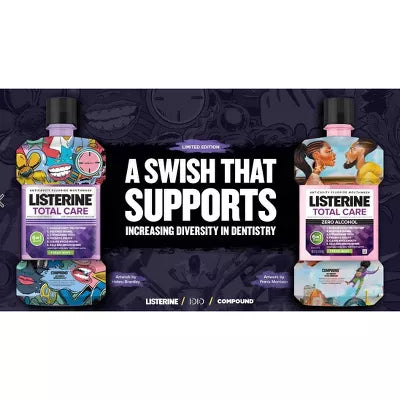 Listerine Total Care Zero Mouthwash - The Whoa Collection Designer Wrap - 1L