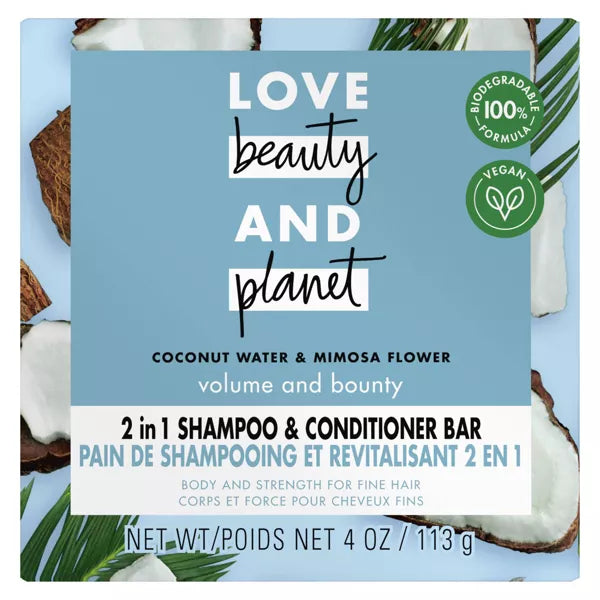 Love Beauty and Planet Coconut Water Shampoo + Conditioner Bar - 4 oz