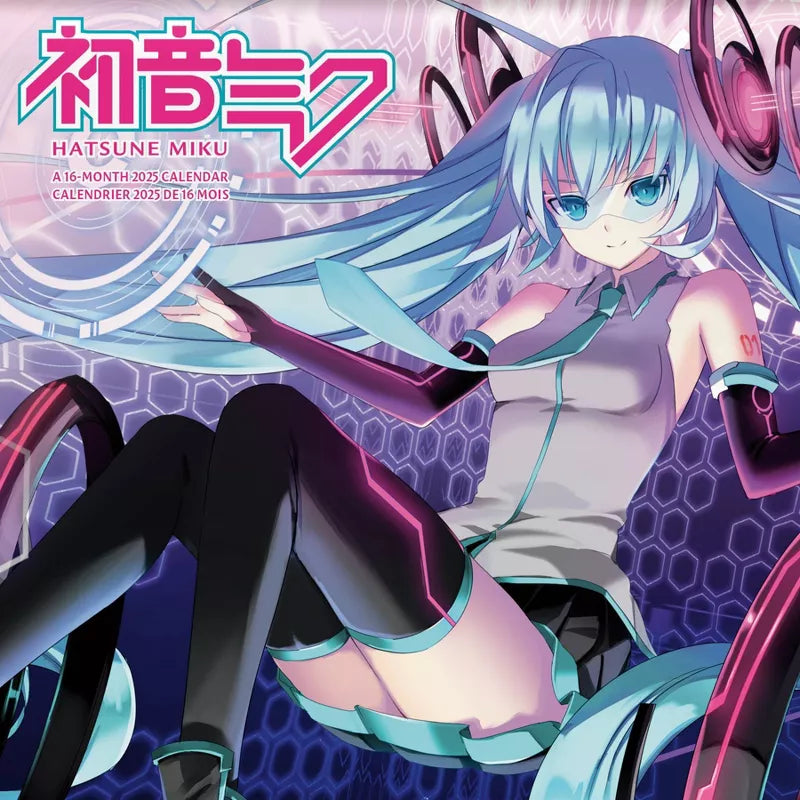 Calendrier mural bilingue français Hatsune Miku 2025 de Trends International 