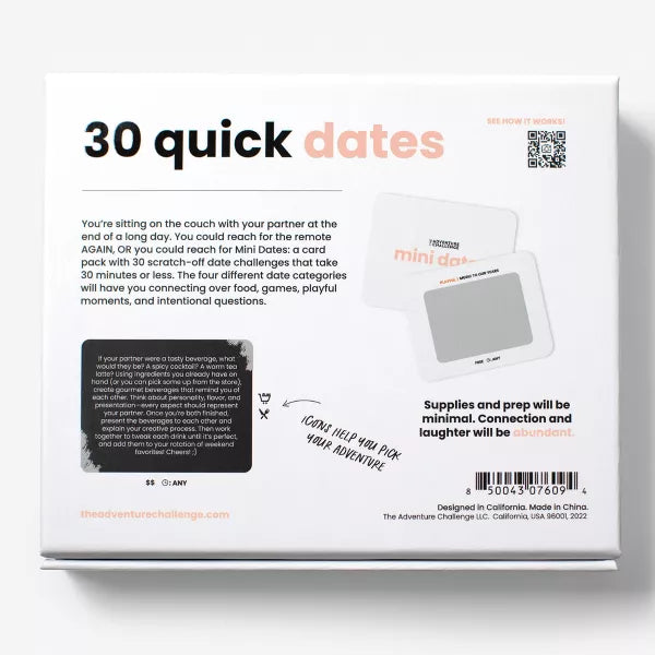 The Adventure Challenge Couples Game Mini Dates