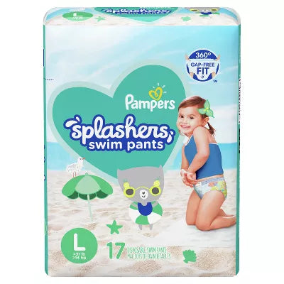 Pampers Splashers Disposable Swim Pants - (Select Size and Count)