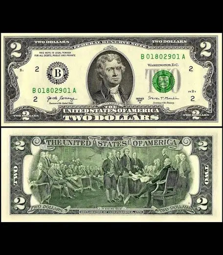 2017 $2 Dollar Bill, Series A - 1 Note Crisp Clean in Great Condition (X)
