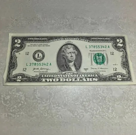2017 $2 Dollar Bill, Series A - 1 Note Crisp Clean in Great Condition (X)