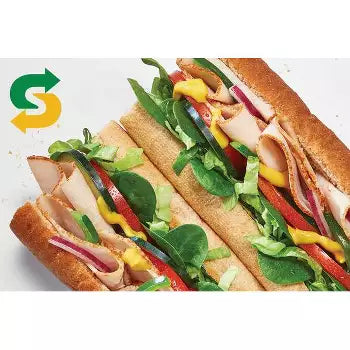 Subway gift cards